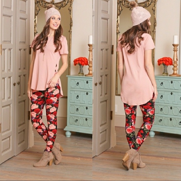 sᴀʟᴇ Coming up Roses Print Leggings - Picture 2 of 5